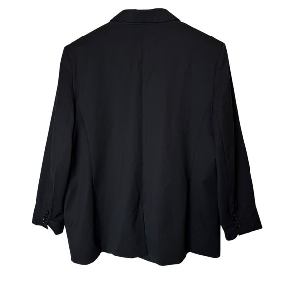 Banana Republic Siena Relaxed Italian Wool Blazer Black size 18 - Picture 4 of 7